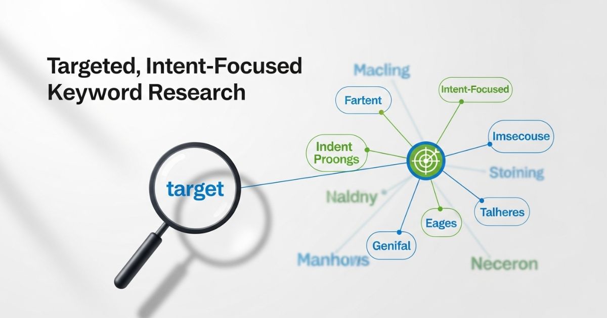 Targeted, intent-focused keyword research strategy for SEO for manufacturers.